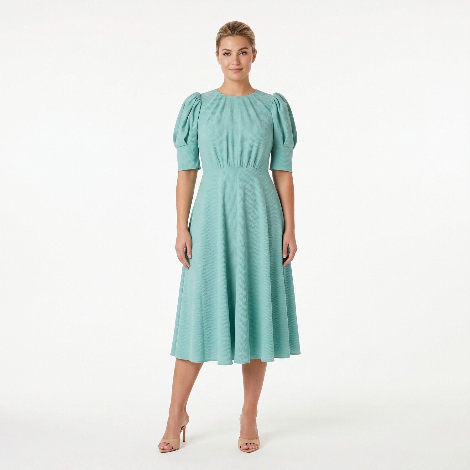 Женские платья Bleecker Plus Size Bleecker 126 Textured Knit Fit & Flare Midi Dress
