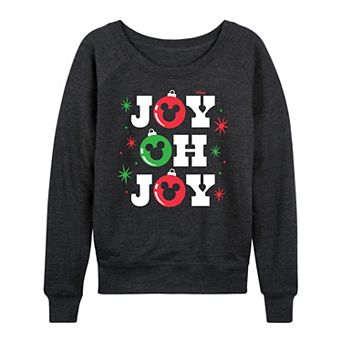 Disney's Mickey Mouse Women's Joy French Terry Long Sleeve Tee