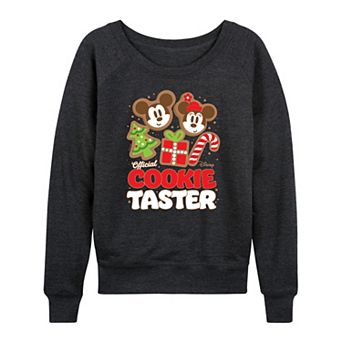 Disney's Mickey and Minnie Mouse Women's Cookie Taster French Terry Long Sleeve Tee
