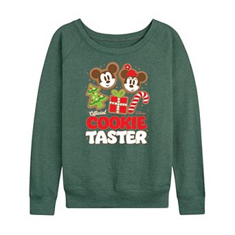 Disney's Mickey and Minnie Mouse Women's Cookie Taster French Terry Long Sleeve Tee