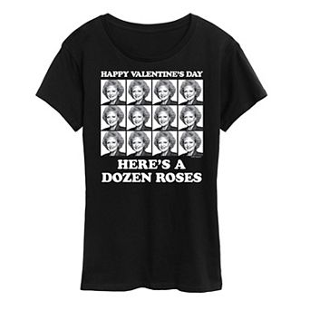 Women's Golden Girls Happy Valentine's Day Roses Graphic Tee