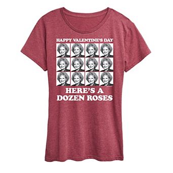 Women's Golden Girls Happy Valentine's Day Roses Graphic Tee