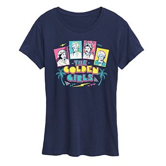 Women's Golden Girls Retro Logo Group Graphic Tee