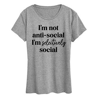 Women's Selectively Social Graphic Tee