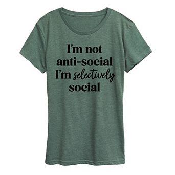 Women's Selectively Social Graphic Tee
