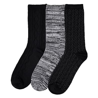 Women's Cuddl Duds® 3-Pack Crew Socks