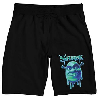 Men's Shrek Character Head Pajama Shorts