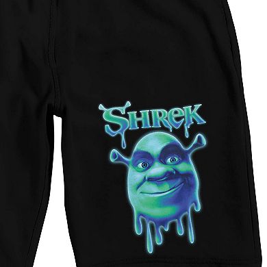Men's Shrek Character Head Pajama Shorts