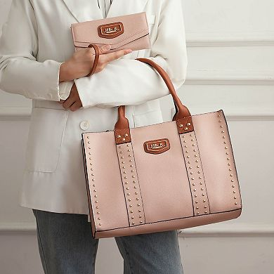 MKF Collection Davina Women’s Tote Bag with wallet by Mia K -2 pieces