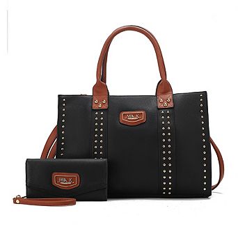MKF Collection Davina Women’s Tote Bag with wallet by Mia K -2 pieces