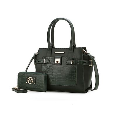 MKF Collection Isla Crocodile Embossed Satchel Bag by Mia K