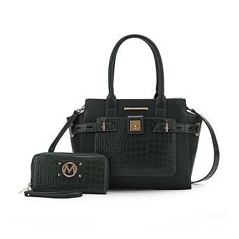 MKF Collection Isla Crocodile Embossed Satchel Bag by Mia K