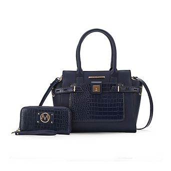 MKF Collection Isla Crocodile Embossed Satchel Bag by Mia K