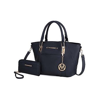 MKF Collection Darielle Satchel Bag & Wallet with wristlet handle by Mia K