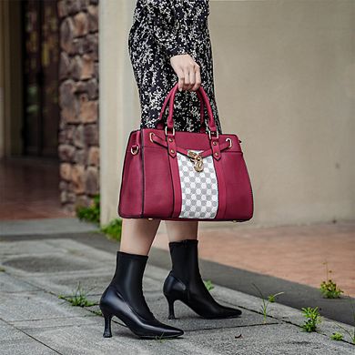 MKF Collection Christine Circular Print Satchel Bag witch matching wallet by Mia K- 2 pieces