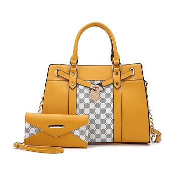 MKF Collection Christine Circular Print Satchel Bag witch matching wallet by Mia K- 2 pc