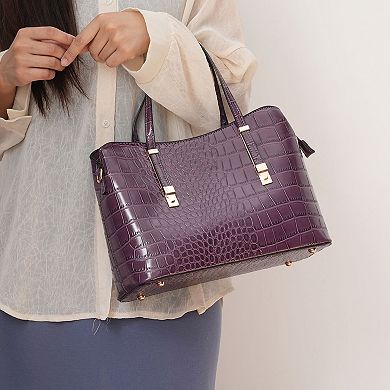 MKF Collection Aurelia Crocodile Embossed Tote Bag by Mia K