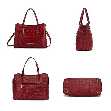 MKF Collection Aurelia Crocodile Embossed Tote Bag by Mia K