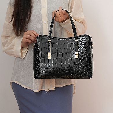 MKF Collection Aurelia Crocodile Embossed Vegan Leather Tote Bag by Mia K