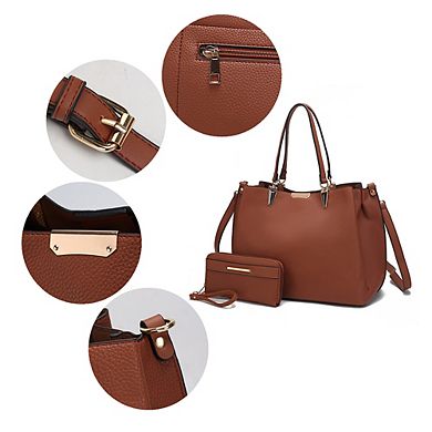 MKF Collection Kane Women's Satchel Bag with Wallet by Mia K