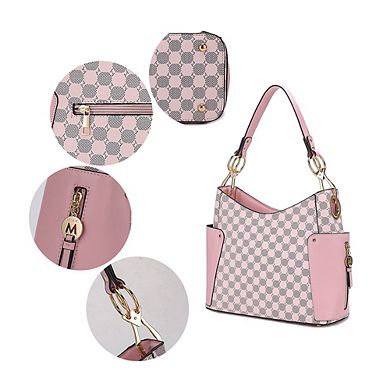 MKF Collection Penelope Circular Print Shoulder Bag witch matching wallet by Mia K- 2 pieces