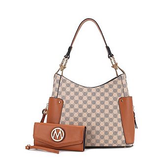 MKF Collection Penelope Circular Print Shoulder Bag witch matching wallet by Mia K- 2 pc