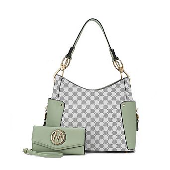 MKF Collection Penelope Circular Print Shoulder Bag witch matching wallet by Mia K- 2 pc