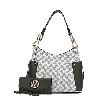 MKF Collection Penelope Circular Print Shoulder Bag witch matching wallet by Mia K- 2 pc