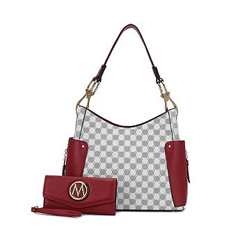 MKF Collection Penelope Circular Print Shoulder Bag witch matching wallet by Mia K- 2 pc