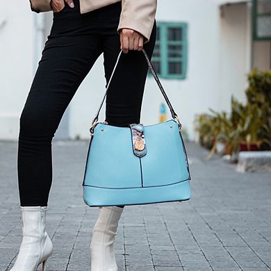 MKF Collection Ezra Snake embossed Shoulder Hobo Bag by Mia K