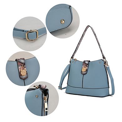 MKF Collection Ezra Snake embossed Shoulder Hobo Bag by Mia K