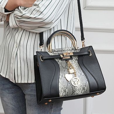 MKF Collection Cassia Snake embossed Women's Satchel Bag by Mia K