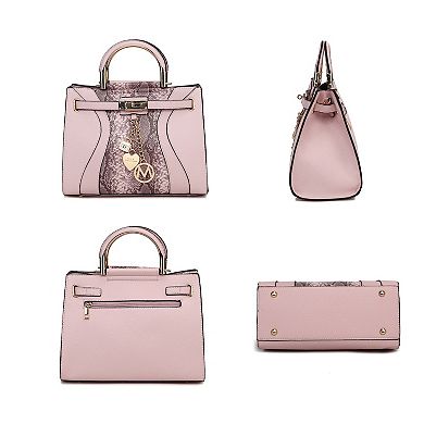 MKF Collection Cassia Snake embossed Women's Satchel Bag by Mia K
