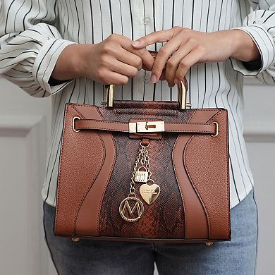 MKF Collection Cassia Snake embossed Women's Satchel Bag by Mia K