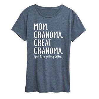 Women's Mom Grandma & Great Grandma Graphic Tee