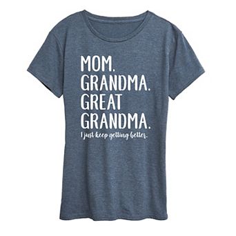 Women's Mom Grandma & Great Grandma Graphic Tee