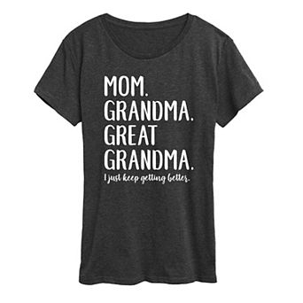 Women's Mom Grandma & Great Grandma Graphic Tee