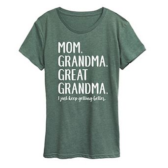Women's Mom Grandma & Great Grandma Graphic Tee