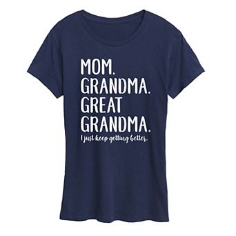 Women's Mom Grandma & Great Grandma Graphic Tee