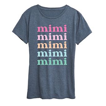 Women's Colorful Stacked Mimi Graphic Tee