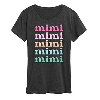 Women's Colorful Stacked Mimi Graphic Tee