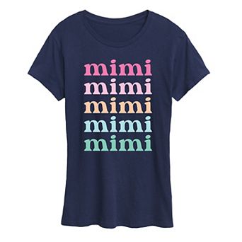 Women's Colorful Stacked Mimi Graphic Tee