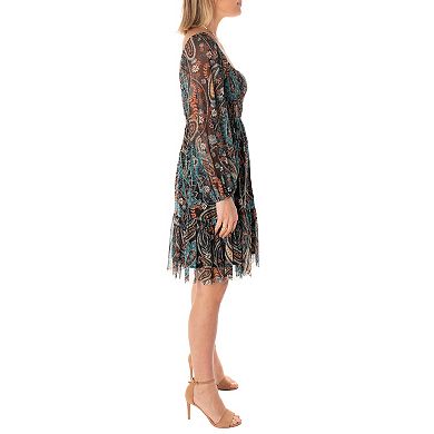 Women's Taylor Mesh & Smocked Mini Dress