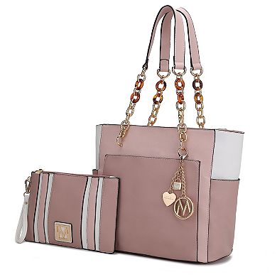 MKF Collection Rochelle Women's Tote & Wristlet Set by Mia K