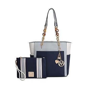 MKF Collection Rochelle Women's Tote & Wristlet Set by Mia K