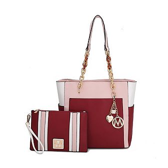 MKF Collection Rochelle Women's Tote & Wristlet Set by Mia K
