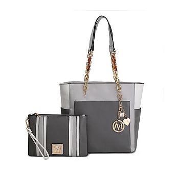 MKF Collection Rochelle Women's Tote & Wristlet Set by Mia K