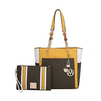 MKF Collection Rochelle Women's Tote & Wristlet Set by Mia K