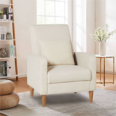 Modern Upholstered Accent Chair with Pillow