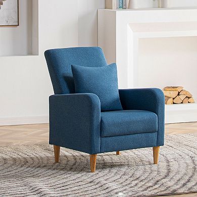 Modern Upholstered Accent Chair with Pillow